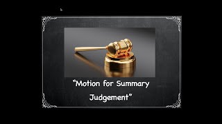 Motion for Summary Judgment Part 1 The Basics Legalese Translator Ep 22 [upl. by Wicks]