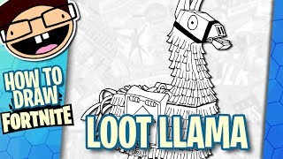 How to Draw the LOOT LLAMA Fortnite Battle Royale  Narrated Easy StepbyStep Tutorial [upl. by Eillib]