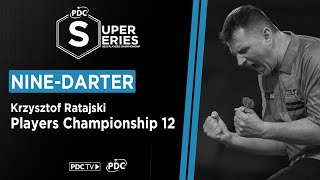 NINEDARTER Krzysztof Ratajski strikes perfection at Players Championship 12 [upl. by Nilrev258]