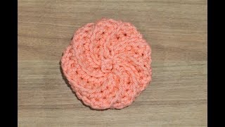 How to crochet a spiral face scrubbie [upl. by Harmonie]