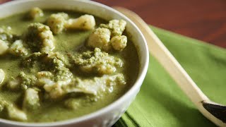 Cauliflower Green Curry  Indian Curry Recipe  Divine Taste With Anushruti [upl. by Ttreve448]