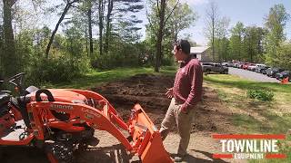 Kubota BX23S Compact Tractor w Land Pride RTA1250 Tilling for a Garden [upl. by Garald]