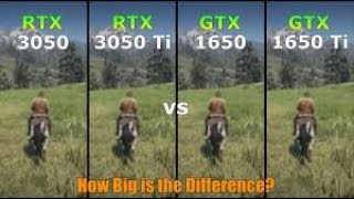 RTX 3050 vs RTX 3050 Ti vs GTX 1650 vs GTX 1650 Ti  Gaming Test  How Big is the Difference [upl. by Kcirednek921]