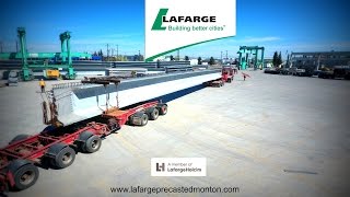 How Prestressed Precast Concrete Bridge Girders are made and shipped by Lafarge Precast Edmonton [upl. by Simeon658]