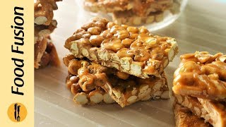 Chikki 4 ways with gur Recipe by Food Fusion [upl. by Lecroy]