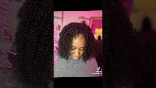 Half Wig Flip Over Install using HerGivenhair wiginstall flipover kinkycoily [upl. by Ellerud889]