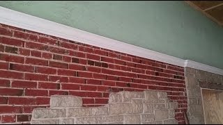 Install crown moulding on brick wall [upl. by Doherty]