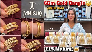 OMG Tanishq Gold Bangles Designs 6GmUnder RS1L Starts😳 Light Weight Gold Bangles Designs 2024 [upl. by Nira885]