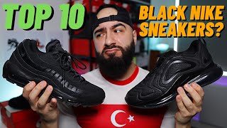 BEST ALL BLACK NIKE SNEAKERS [upl. by Zarger]