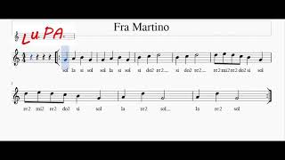 Fra Martino  Flauto dolce  Note  Spartito  Karaoke  Canto  Instrumental  Musica [upl. by Halak]