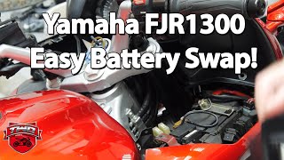 How To Replace The Battery On A Gen 3 Yamaha FJR1300 [upl. by Alda58]