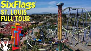 Full Park Walking Tour Six Flags St Louis  All Areas [upl. by Burley]