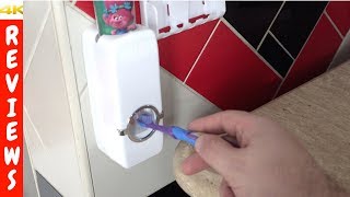 Auto toothpaste dispenser toothbrush holder set review and unboxing [upl. by Ynnob652]