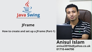 Java Swing Bangla Tutorial 8  Creating and setting up JFrame Part  1 [upl. by Annazus]