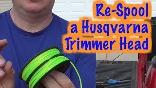 How To Respool A Husqvarna Line Trimmer Spool T35 Head [upl. by Kenneth]