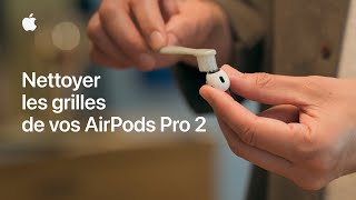 Comment nettoyer les grilles de vos AirPods Pro 2  Assistance Apple [upl. by Hsilgne]