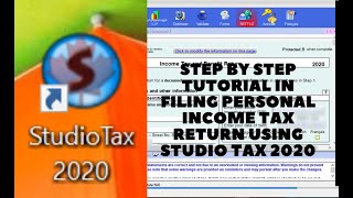 Step by Step Guide in Filing Income Tax Return using Studio Tax 2020  Ontario Canada [upl. by Aitra]