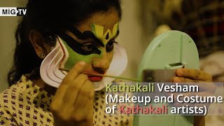 Kathakali Vesham makeup and costume of Kathakali artists [upl. by Wurtz]