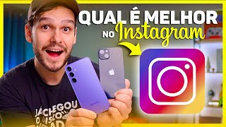 TESTEI o IPHONE 13 vs SAMSUNG S24 NO INSTAGRAM [upl. by Wesa]