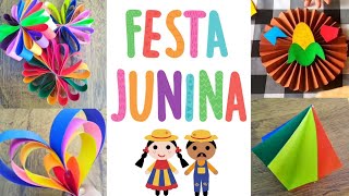 ENFEITES FÃCEIS PARA FESTA JUNINA  COMO FAZER FAÃ‡A VOCÃŠ MESMO [upl. by Asilehc]