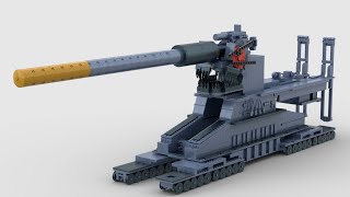 I made a HUGE LEGO TANK  Schwerer GustavDORA tutorial [upl. by Namie]