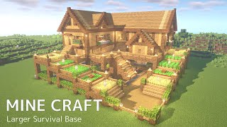 【マイクラ建築】サバイバルに必要な要素を詰め込んだ大きめサバイバル拠点の作り方【Minecraft】How to Build a Larger Survival Base [upl. by Varini827]