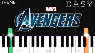 The Avengers Theme  EASY Piano Tutorial [upl. by Yelnahs]