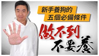 做不到不要養！新手養狗的五個必備條件！｜熊爸估狗 [upl. by Lihcox]