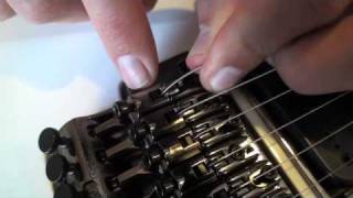 Restringing a guitar with a locking tremolo Floyd Rose [upl. by Nero]