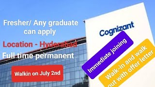 Cognizant Recruitment 2024  Cognizant Vacancy 2024Work From Home Jobs Jobs For FreshersJune 2024 [upl. by Eixela112]