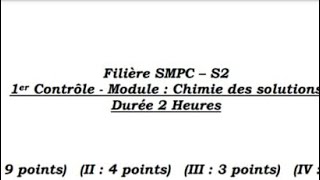 correction exercice 1 contrôle chimie des solutions [upl. by Roose]