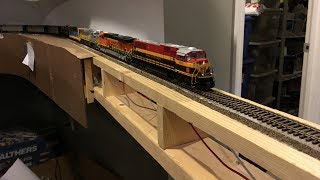 Model Railroad Drop Bridge Overview  Wiring  Construction [upl. by Esinahs]