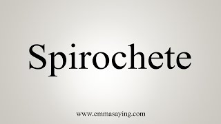 How To Say Spirochete [upl. by Guildroy]