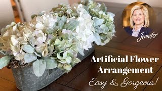 How to Make an Artificial Flower Arrangement [upl. by Anaujait]