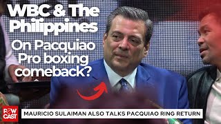 WBC President Mauricio Sulaiman talks Philippines and Pacquiao ring return [upl. by Hallett]