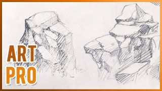 How to Draw ROCKS and stones step by step [upl. by Anivle26]