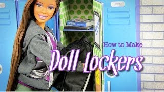 DIY  How to Make Doll Lockers BACK TO SCHOOL  Handmade  Doll  Crafts [upl. by Puff]