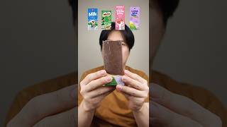 EATING MILK PUDDING WITH CHOCOLATE COATING asmr mukbang [upl. by Jada90]