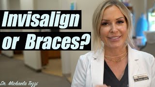 Invisalign vs Braces  Dentist Answers [upl. by Neelhtak]