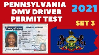 Pennsylvania DMV permit test 2021 for drivers license under PennDOT  SET 3 [upl. by Nayek]