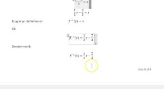 Bestemmelse af forskrift for omvendte funktioner [upl. by Krissie]