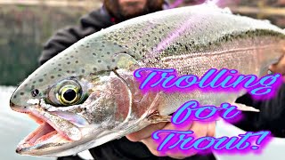 Trollinglong lining for winter trout on Lake Roosevelt [upl. by Racso]