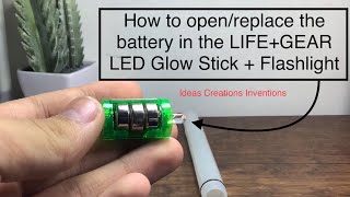 How to openreplace the battery in the LIFEGEAR LED Glow Stick  Flashlight [upl. by Ynos680]