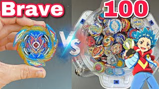 ONE VS 100 BEYBLADE FIGHT  Brave Valkyrie Is The Strongest [upl. by Ojiram]