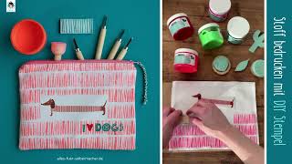 DIY Anleitung Stoff bedrucken [upl. by Affrica]