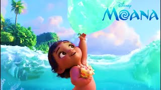 Baby Moana meets the Ocean 219 ultrawide screen HD Trailer quotMoanaquot Walt Disney Animation Studios [upl. by Reywas]