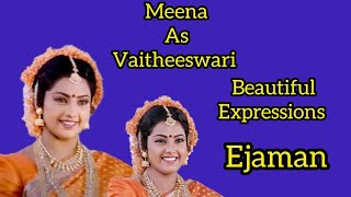 Beautiful Indian Actress Meena as Vaitheeswari in Ejaman Tamil Movie [upl. by Lehcar]