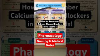 How to Remember Calcium Channel Blockers in 60 Seconds Pharmacology Nursing [upl. by Letitia191]