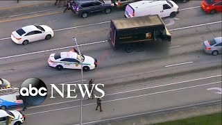 Highspeed chase ends in deadly shootout l ABC News [upl. by Aicilak]