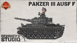 Panzer III Ausf F  WWII German Medium Tank  Custom Lego  In The Designer’s Studio [upl. by Ruscio280]